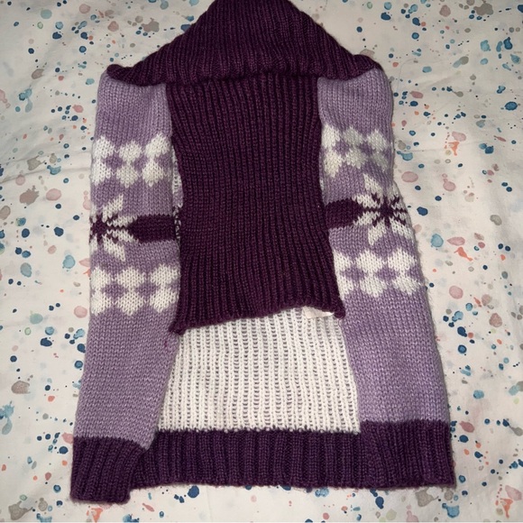 Dog Purple Winter Sweater - Picture 4 of 5